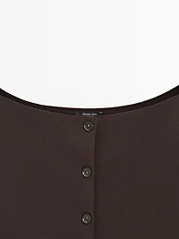 Gilet en maille avec poches