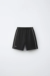 ATHLETIC SHORTS WITH CONTRAST PIPING
