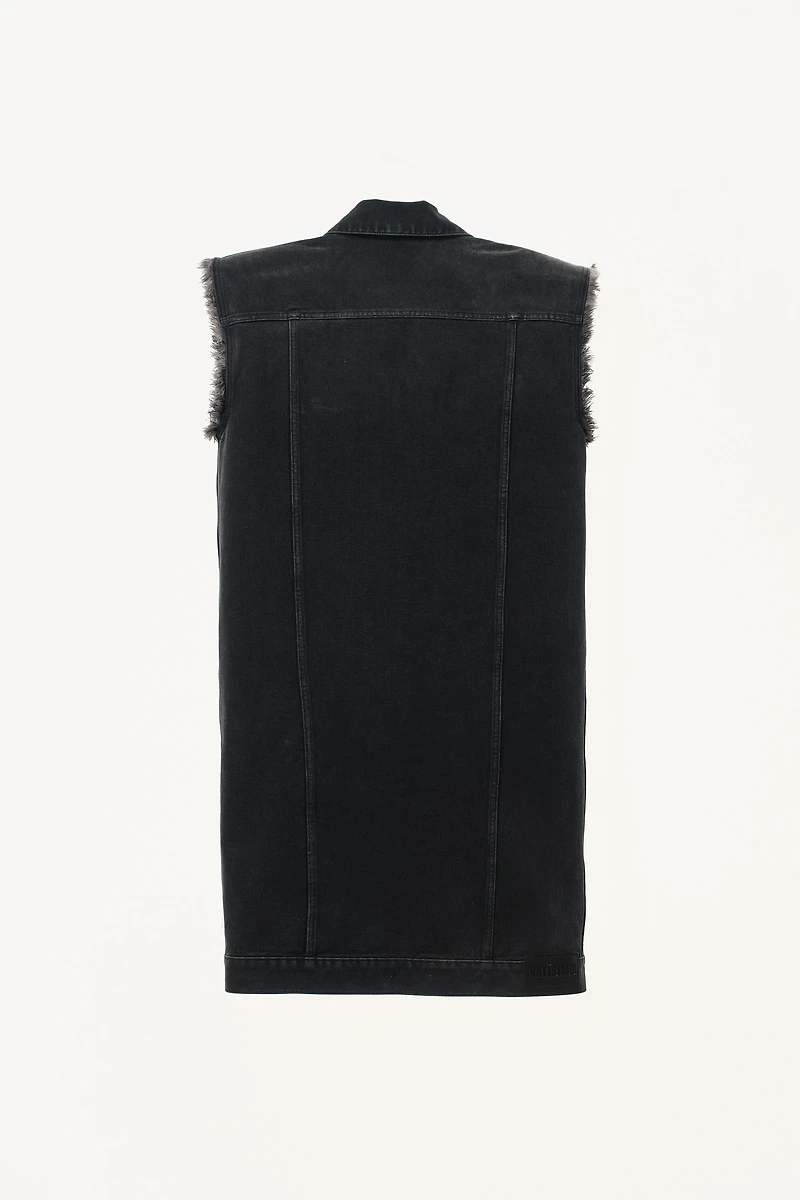 WILLY CHAVARRIA X ZARA SLEEVELESS DENIM DRESS