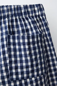 PANTALON BAGGY À CARREAUX VICHY