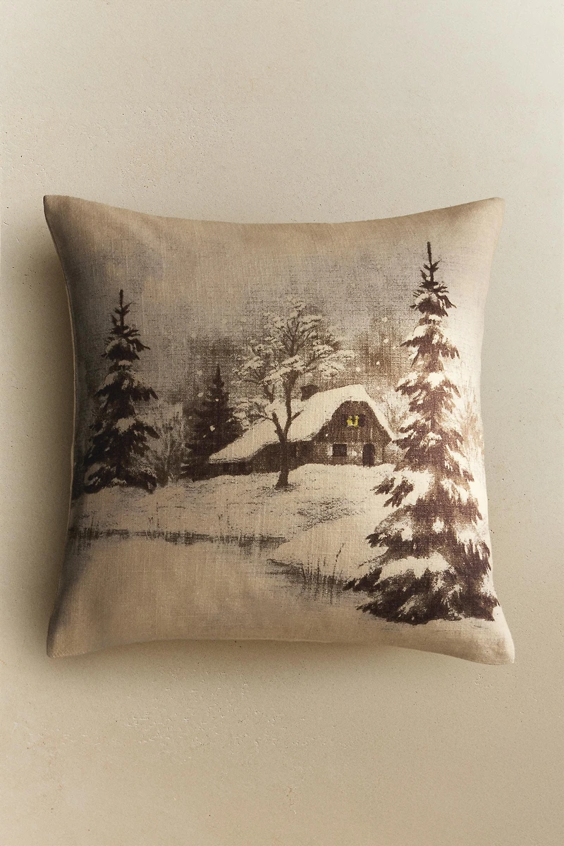 NEVADA HOUSE CHRISTMAS THROW PILLOW COVER