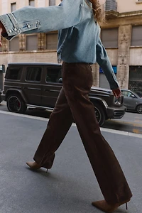 FAUX SUEDE PANTS