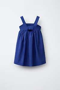 PLEATED POPLIN DRESS