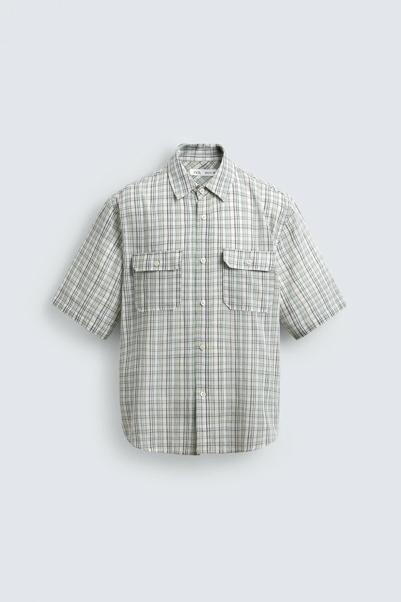 RELAXED FIT PLAID SHIRT