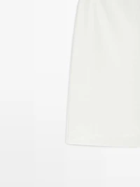 Nappa leather midi skirt