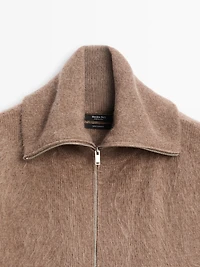 Plastron long fermeture Éclair 100 % cachemire