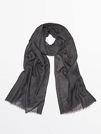 Thin lightweight 100% wool scarf