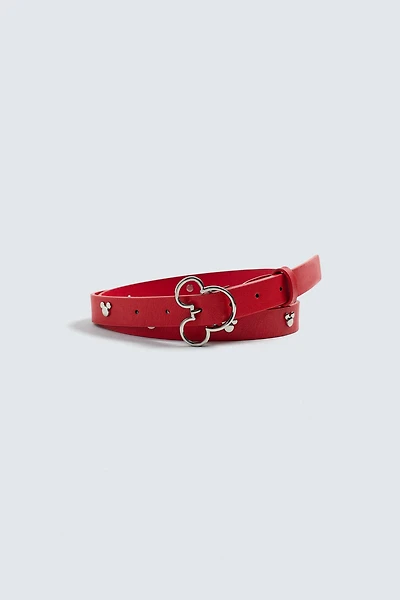 LEATHER STUDDED MICKEY BELT HARRY LAMBERT FOR ZARA X DISNEY