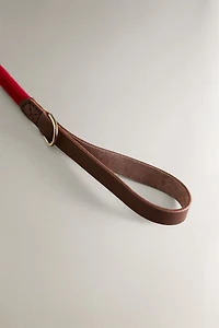LEATHER ROPE DOG LEAD