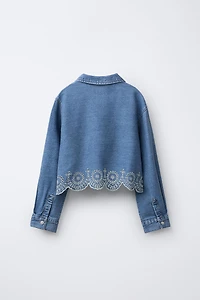 SCHIFFLY HEM DENIM SHIRT