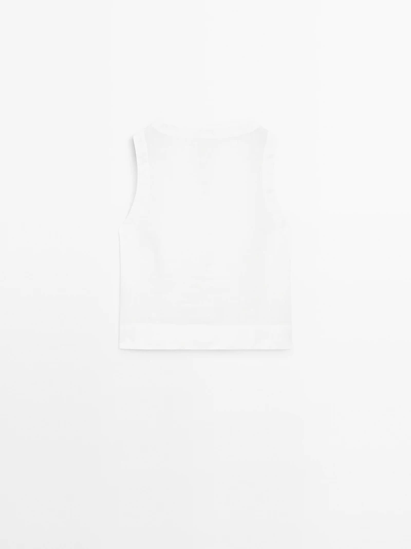 100% linen blouse with seam details