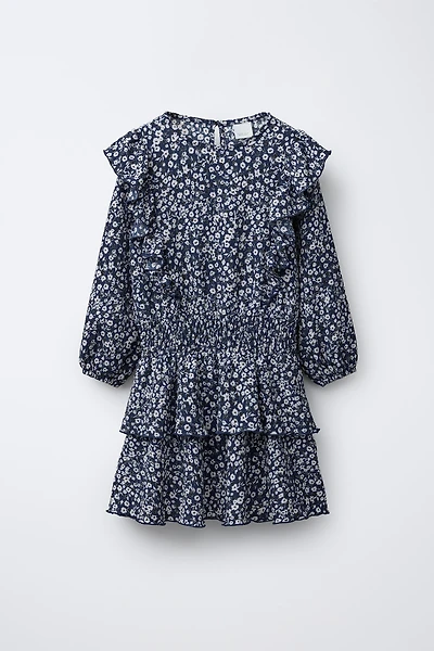 ROBE EN GAZE DE COTTON À FLEURS