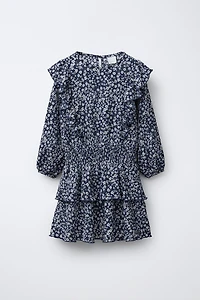 ROBE EN GAZE DE COTTON À FLEURS