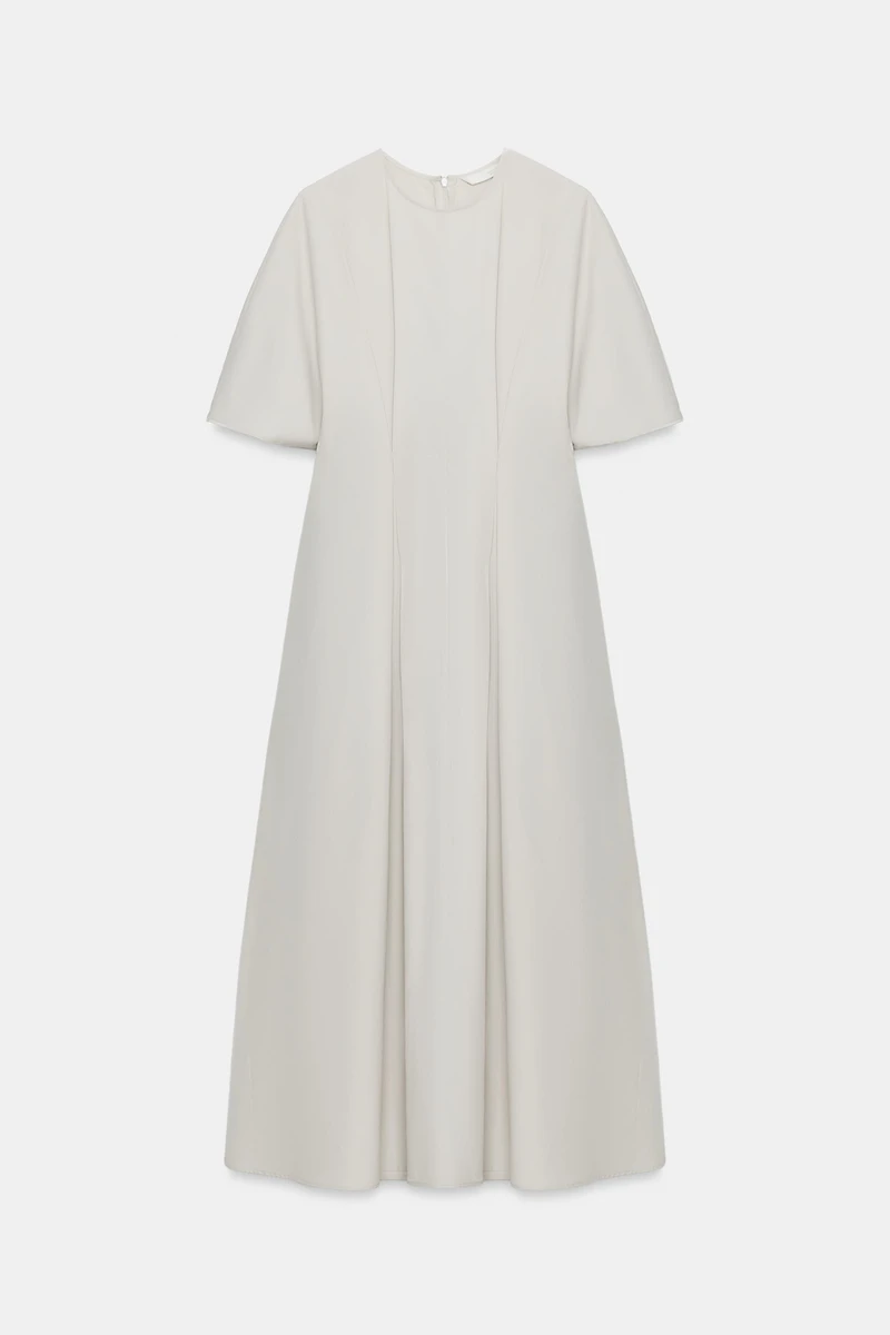 ROBE EN POPELINE À PLIS ZW COLLECTION