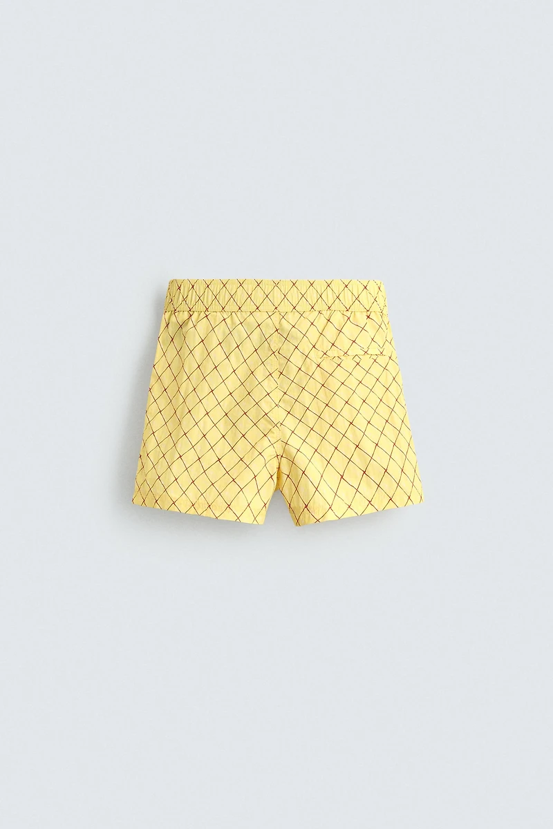 WASHED GEOMETRIC PRINT SWIMSUIT