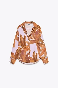 PRINTED SATIN EFFECT SHIRT