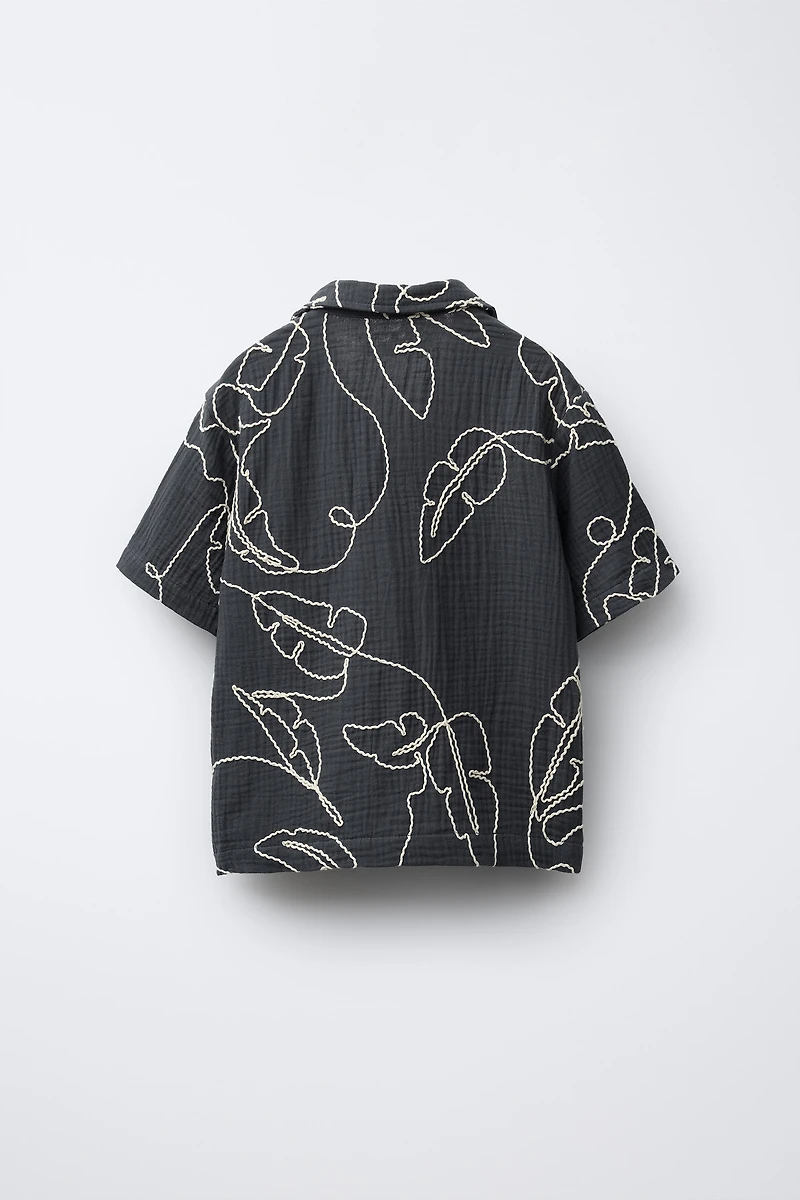 EMBROIDERED TEXTURE SHIRT