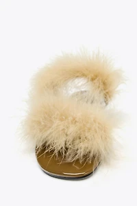 FEATHER STRAP SANDALS