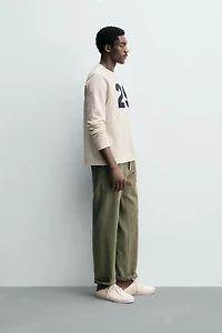 WAFFLE TEXTURED NUMBER T-SHIRT