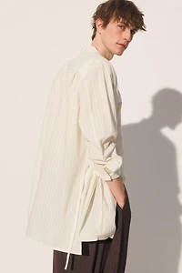 CHEMISE KIMONO JACQUARD À RAYURES