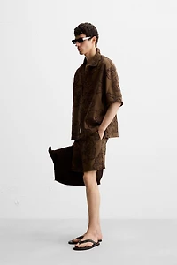 EMBOSSED EMBROIDERY SHORTS