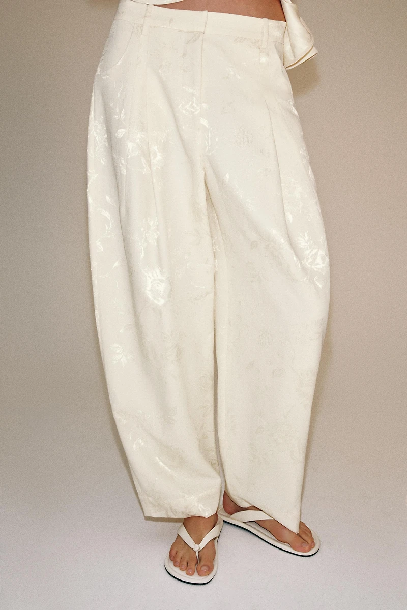 ZW COLLECTION JACQUARD BARREL PANTS