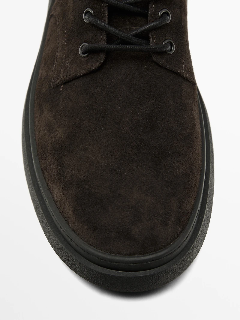 Split suede boots