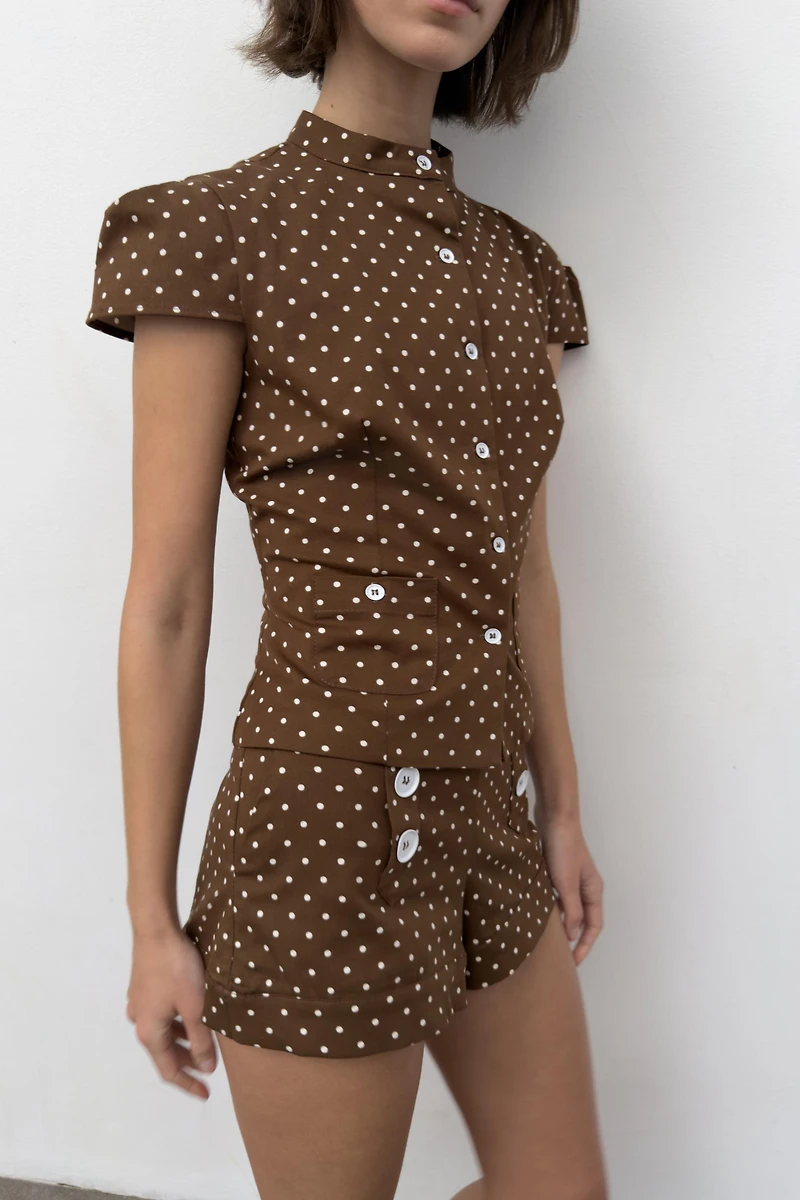 POLKA DOT POPLIN TOP