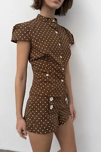 POLKA DOT POPLIN TOP