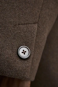 TEXTURED COAT WITH WOOL