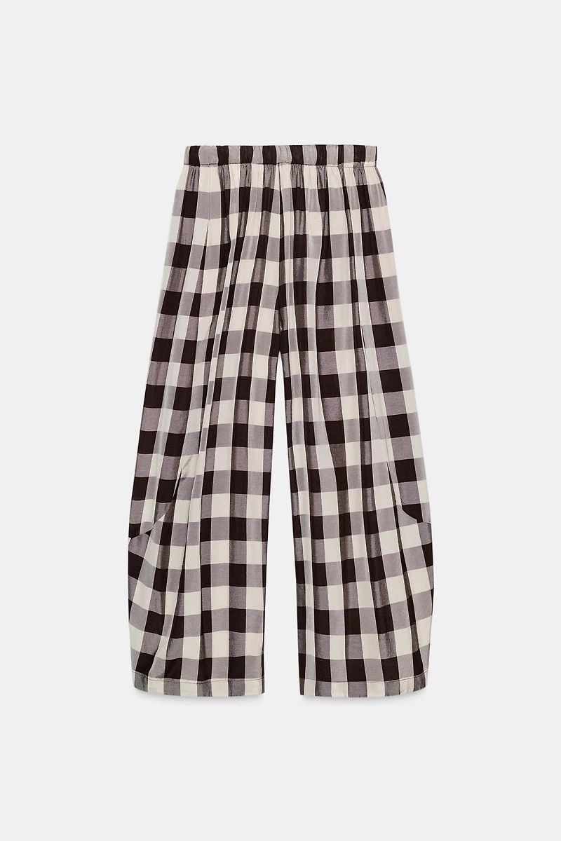 ZW COLLECTION GINGHAM PLAID PANTS