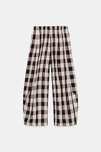 ZW COLLECTION GINGHAM PLAID PANTS