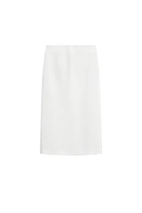 Straight linen blend midi skirt - LIMITED EDITION