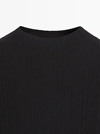 Pleated midi dress with ruffles