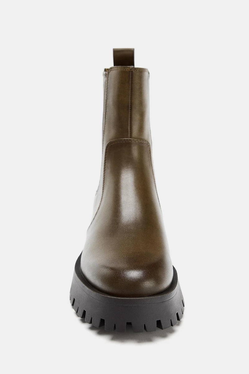 BOTTINES EFFET USÉ SEMELLE TRACK