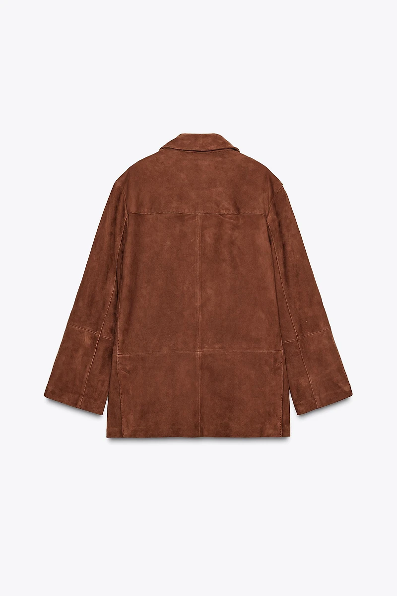 BLAZER OVERSIZE CUIR DAIM ZW COLLECTION LIMITED EDITION