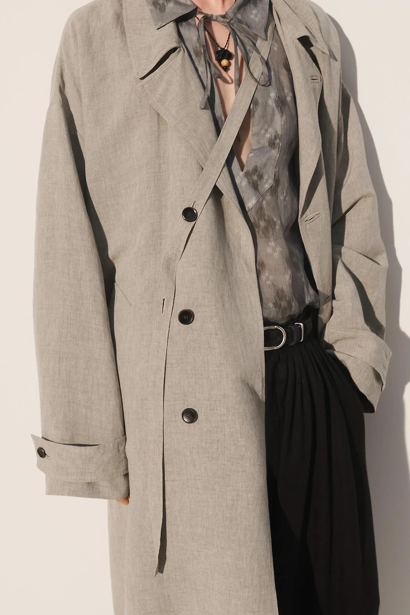 RELAXED FIT VISCOSE-LINEN PARKA