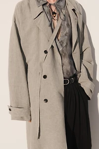 RELAXED FIT VISCOSE-LINEN PARKA