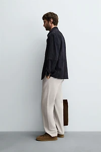 STRAIGHT FIT TWILL PANTS