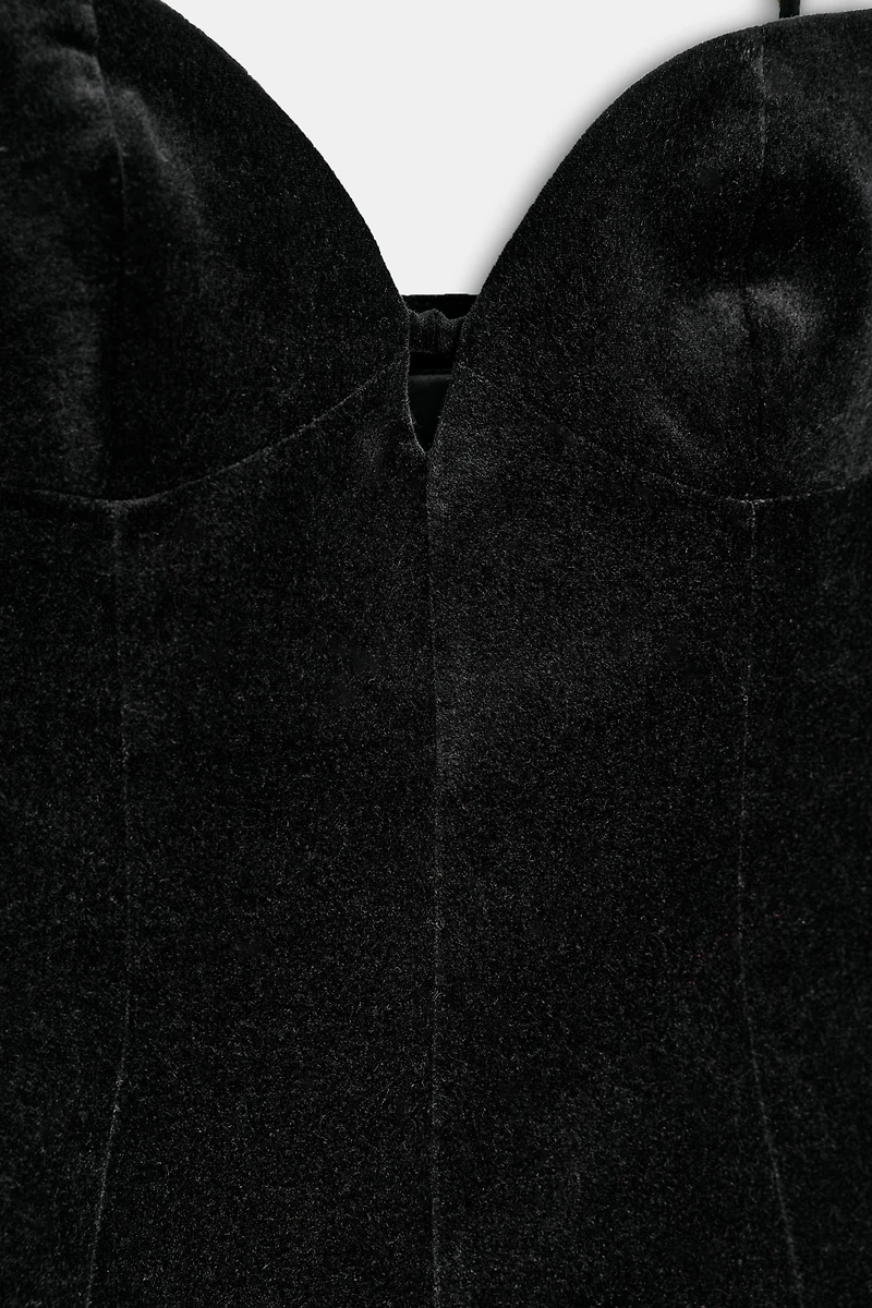 SHORT STRAPPY VOLUMINOUS DRESS