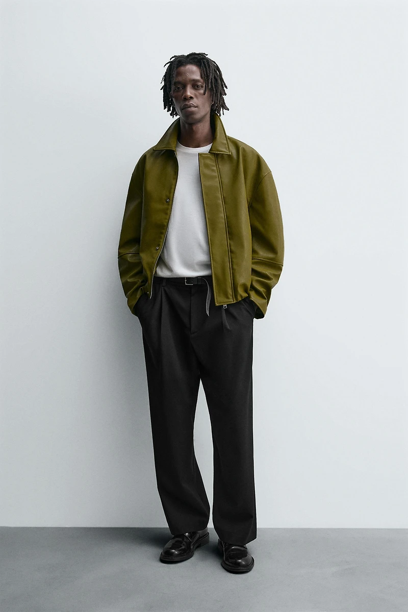FAUX LEATHER JACKET