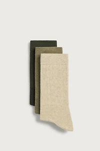 RIBBED SOCKS 3-PACK