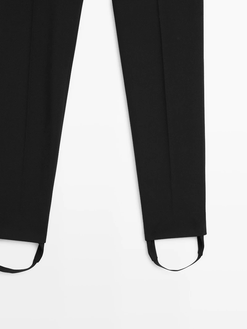 100% cotton trousers with elasticated hems