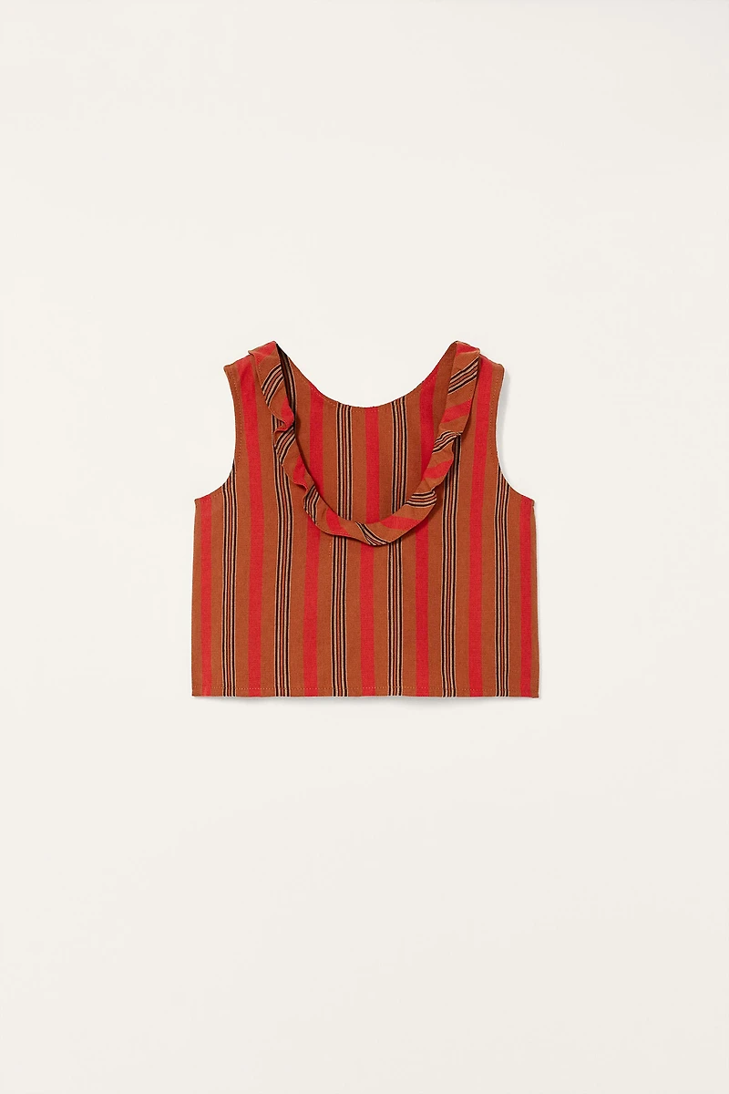 LIMITED EDITION RUFFLED STRIPED TOP