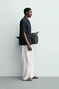 CHEMISE EN JACQUARD À RAYURES ET POCHES