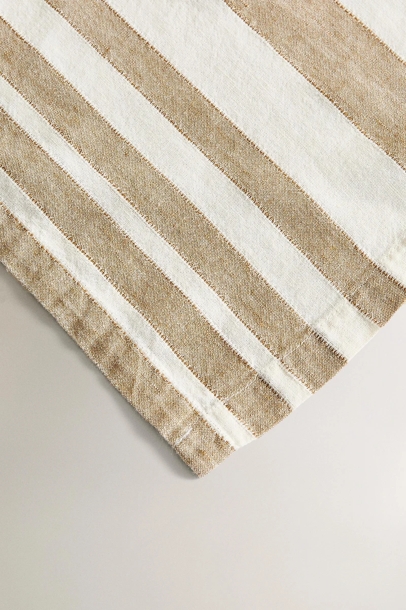 STRIPED LINEN TABLECLOTH