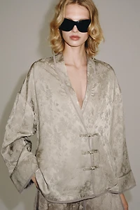 ZW COLLECTION DOUBLE-BREASTED JACQUARD BLAZER