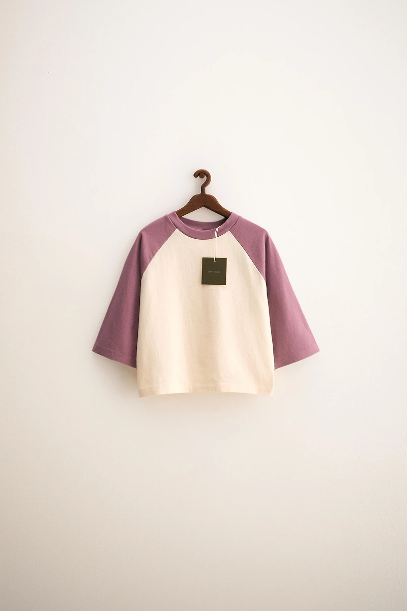 ZARA TIMELESS - T-SHIRT MANCHES RAGLAN