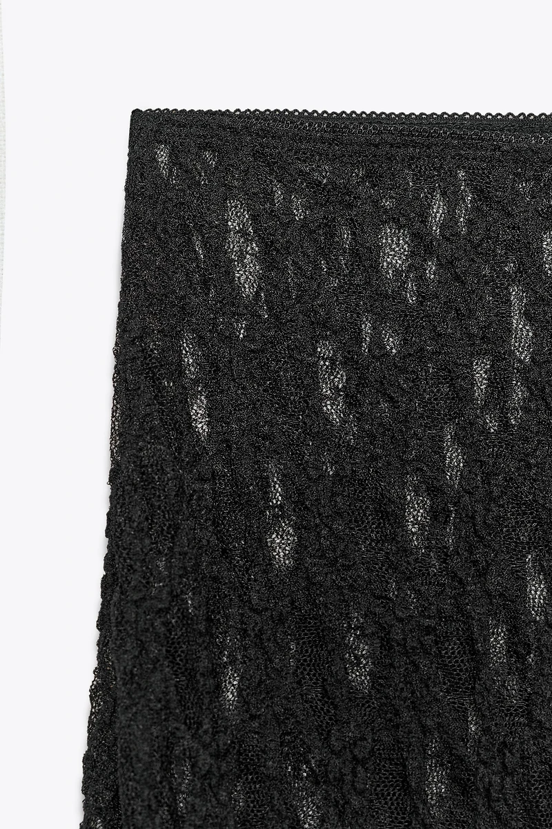 A-LINE LONG LACE SKIRT