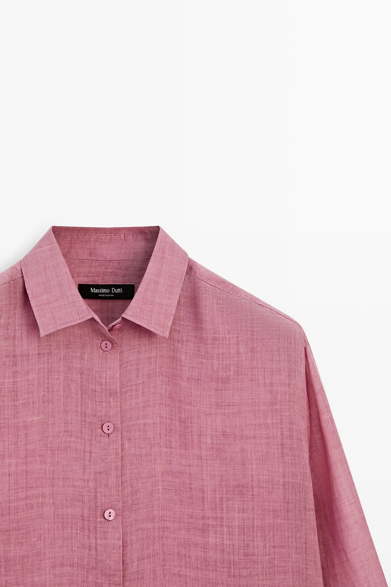 Flowing ramie blend shirt